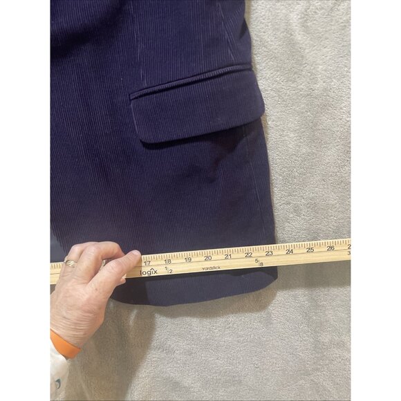 Lands End Royal Purple 100% WOOL Corduroy Blazer Sport Coat‎ Jacket Mens 41R - Picture 6 of 16